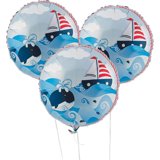 1st Birthday Sailor Mylar Balloons - Balloons & Printed Balloons by Fun Express