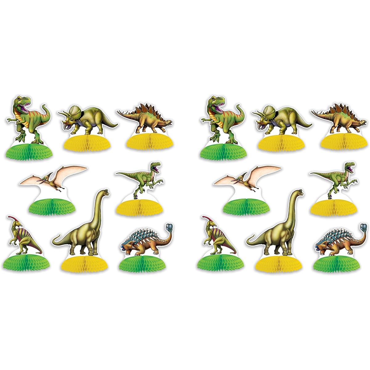 Beistle 59643 Dinosaur Mini Centerpieces, 4"-6.25", Multicolor