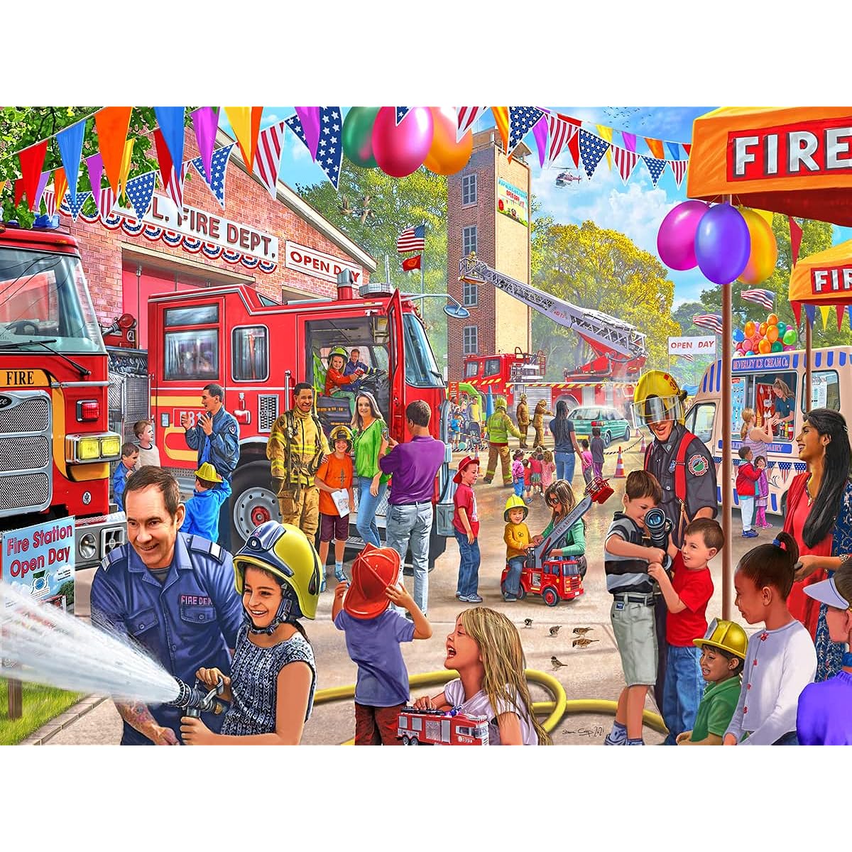 Vermont Christmas Company Fire Department Jigsaw Puzzle 550 Piece