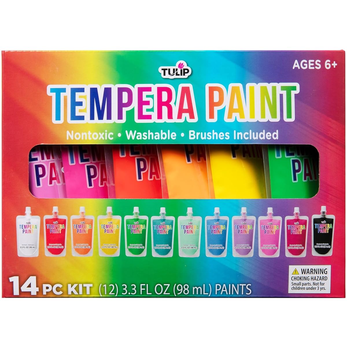 TULIP Tempera Paint 12 Color Kit for Kids