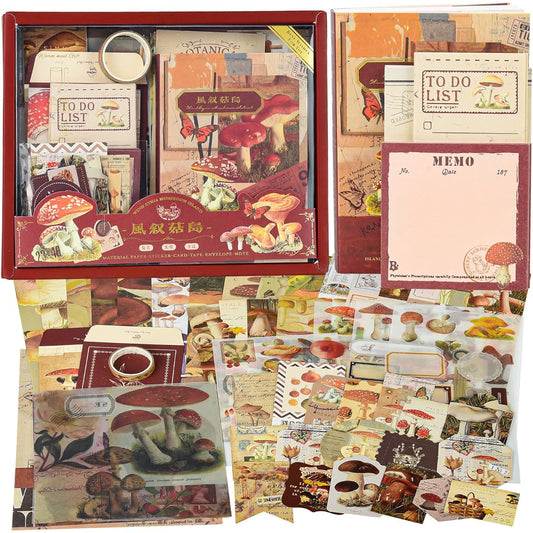 348 Pieces Scrapbook Kit Scrapbooking Supplies Kit Beautiful Scrapbook Paper Washi Stickers Washi Tape A6 Notebook Art Journaling Kit Bullet Junk Journal Planner DIY for Adults Teens Girls