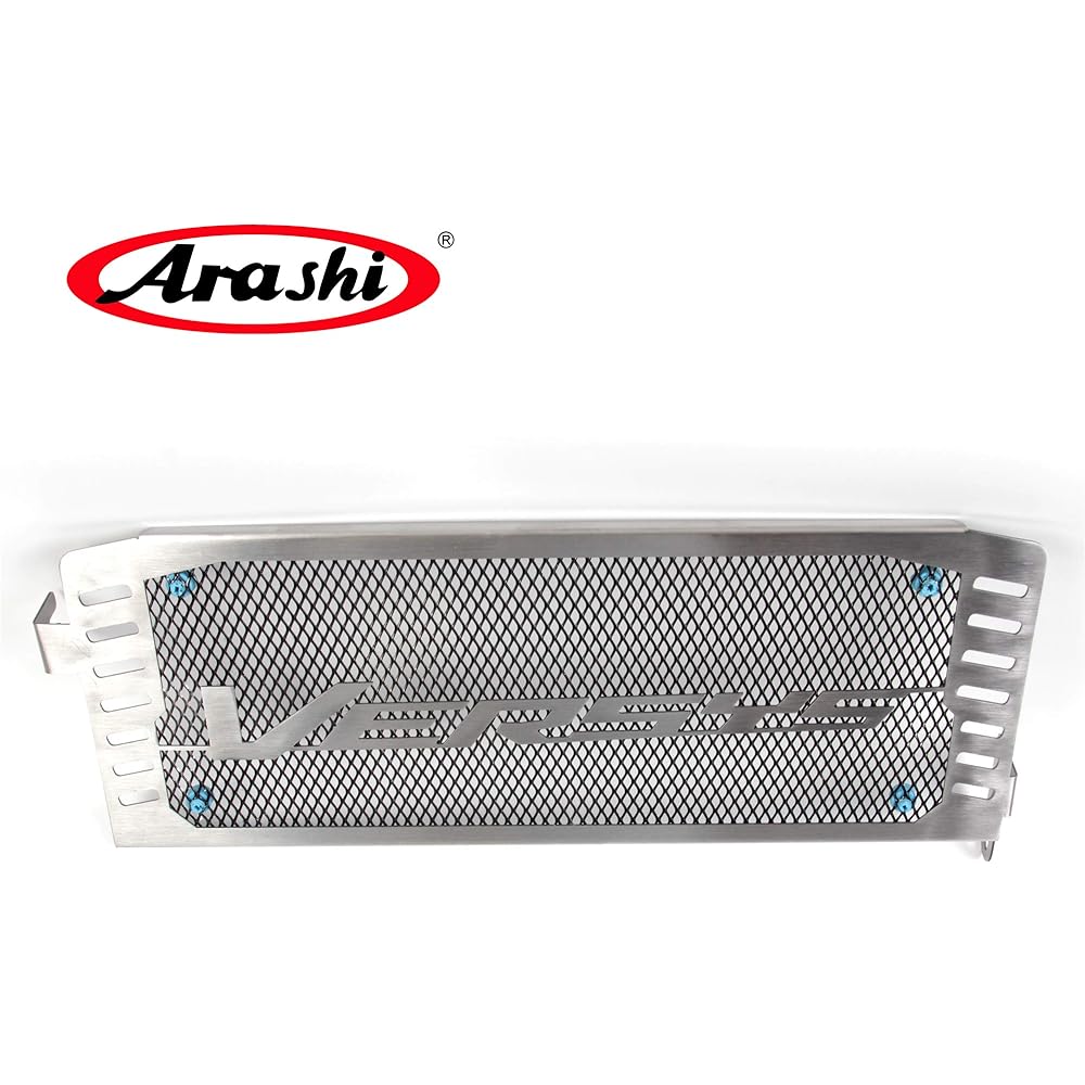 Arashi Radiator Protector Cover Guard Radiator Grill Compatible Vehicles Kawasaki KLE VERSYS650 2014 Motorcycle Accessories Rustless Steel Silver 1 Piece