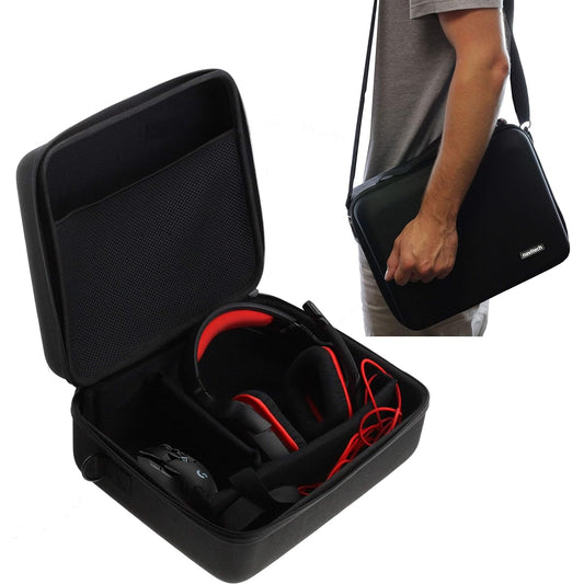 Navitech Black Hard Eva Carry Case Compatible with Gaming Headsets and Headphones Fits PLANTRONICS RIG 800LX