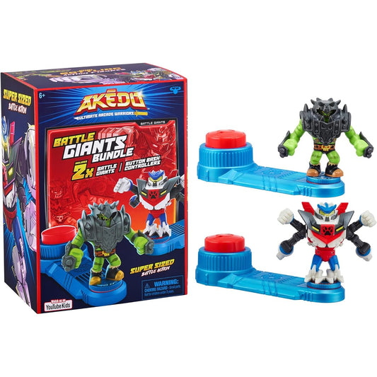 Akedo Ultimate Arcade Warriors Battle Giants Mini Battle Action Figures Ready to Fight Split Strike Atlon v Tonk