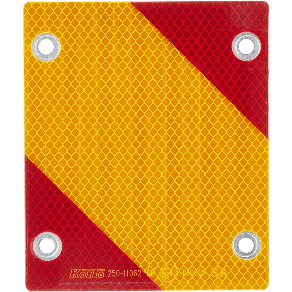KOITO Large Rear Reflector Striped (Zebra) Type Irregular 4-Division Type Set for 1 Vehicle (4 pieces) UN (ECE) Parts Certified (UN R70) Product NLR-4AHZSN for Trucks/Tractors