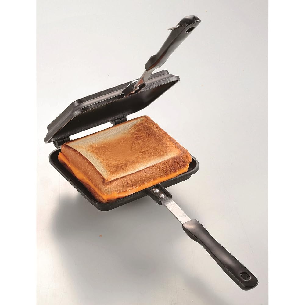 CAPTAIN STAG BBQ Cast Aluminum Hot Sand Toaster Hot Sand Maker Toast Maker Fluorine Resin Processing [IH Compatible/For Open Fire]