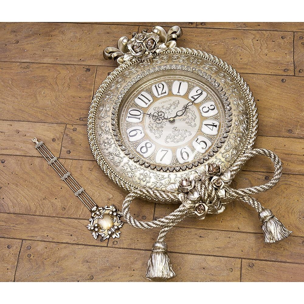 Akizuki Boeki Wall Clock Victorian Palace Pendulum Clock Mariage Pendulum Clock:ak-ls-wb8189ky-gd W.41 x D.11 x H.68.5cm