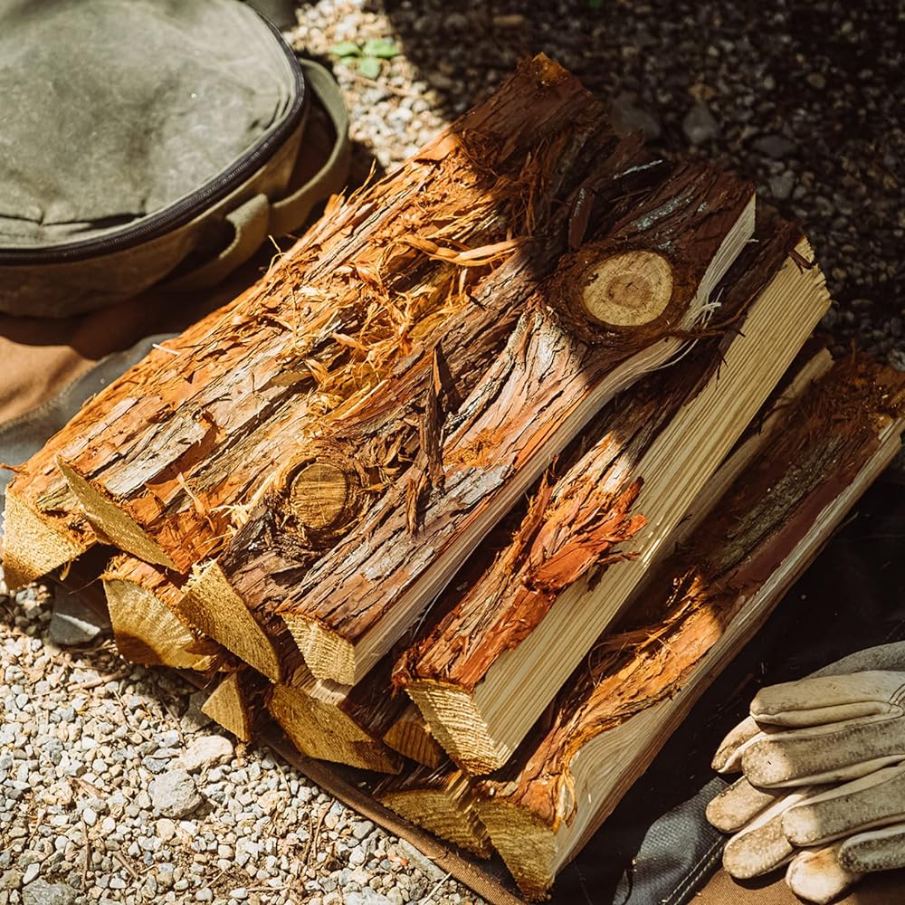 [Kumahagi firewood] 3kg x 4 boxes, firewood length approx. 44cm, coniferous wood, kindling, camping, ethical camping firewood