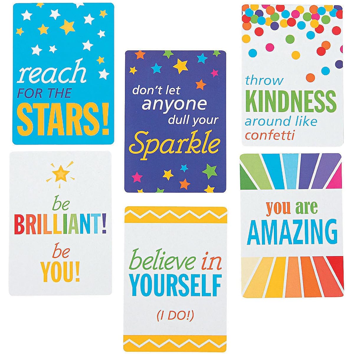 Fun Express Mini Encouragement Cards - 48 Cards - Educational and Learning Activities for Kids