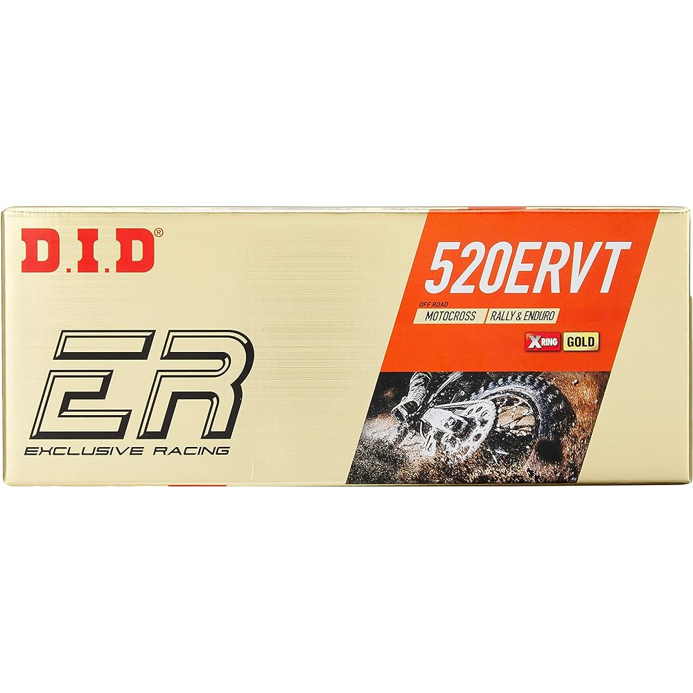 D.I.D Motorcycle Chain Light Press-in Clip Joint Included 520ERVT-116FB G&G (Gold) X-Ring for Two Wheels Motorcycle 358231