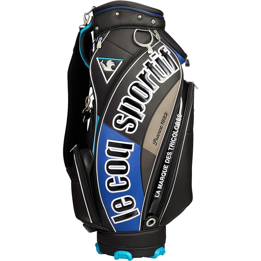 [Le Coq Sportif] Golf Caddy Bag, Large Diameter, 3.7 kg, 9.5 Type (6 Divisions), Compatible with 47 Inches, Storage Capacity, Plenty of Pockets, Stylish, Sporty, Classic QQBPJJ04