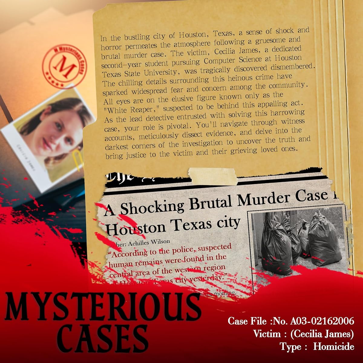GLAXIAO Unsolved Murder Mystery Game Crime Solving Game Detective Evidence Murder Investigation Crime Cold Case Game - Can you solve the murder?