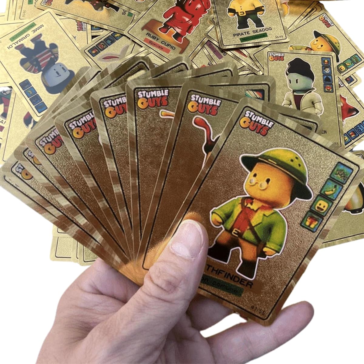 AW Anime WRLD Stumble Guys Card Deck - Collectible/Trading Card Collection for Kids - Set of 55 Unique Cards