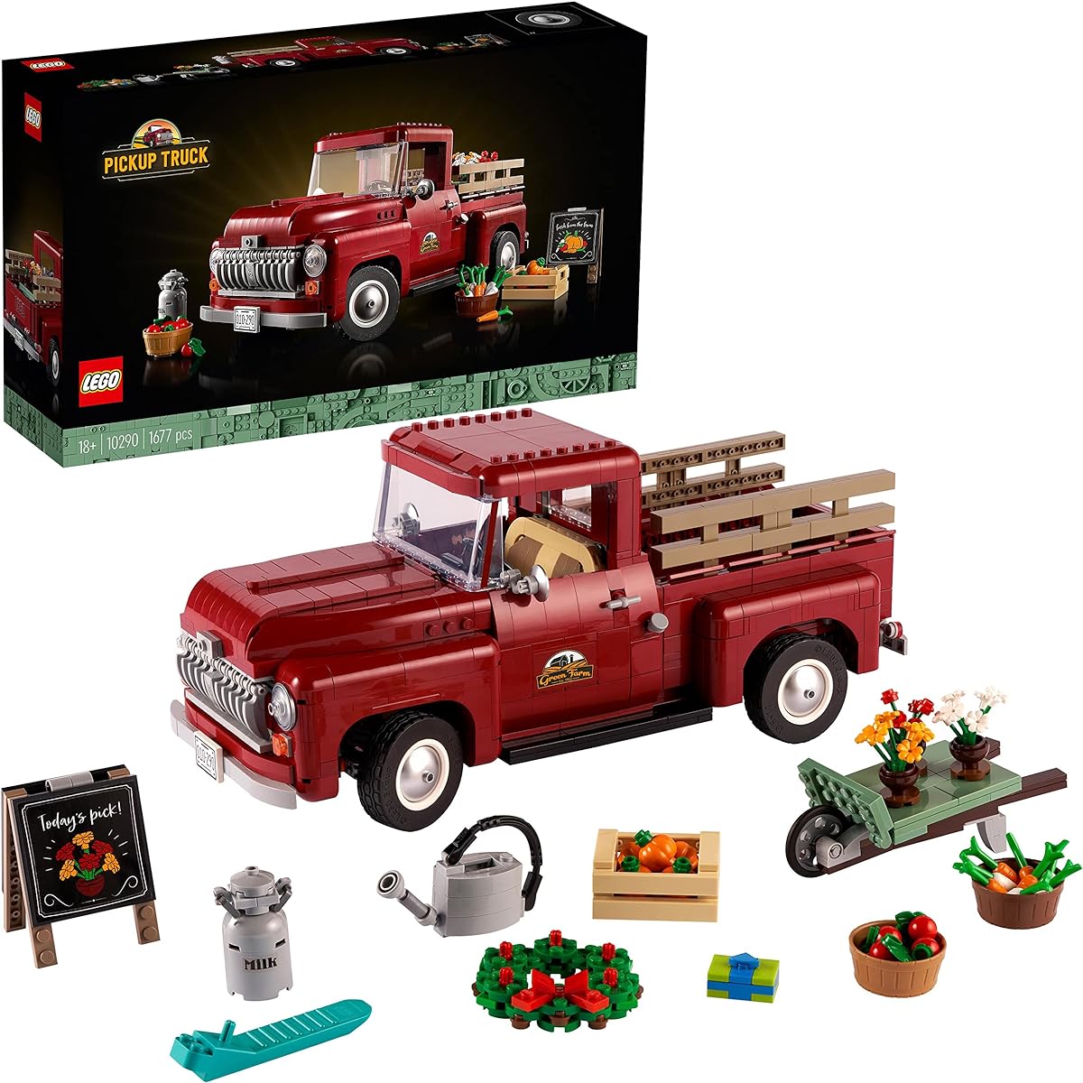 LEGO Pickup Truck 10290 Toy Blocks Gift Truck Boys Girls Adults