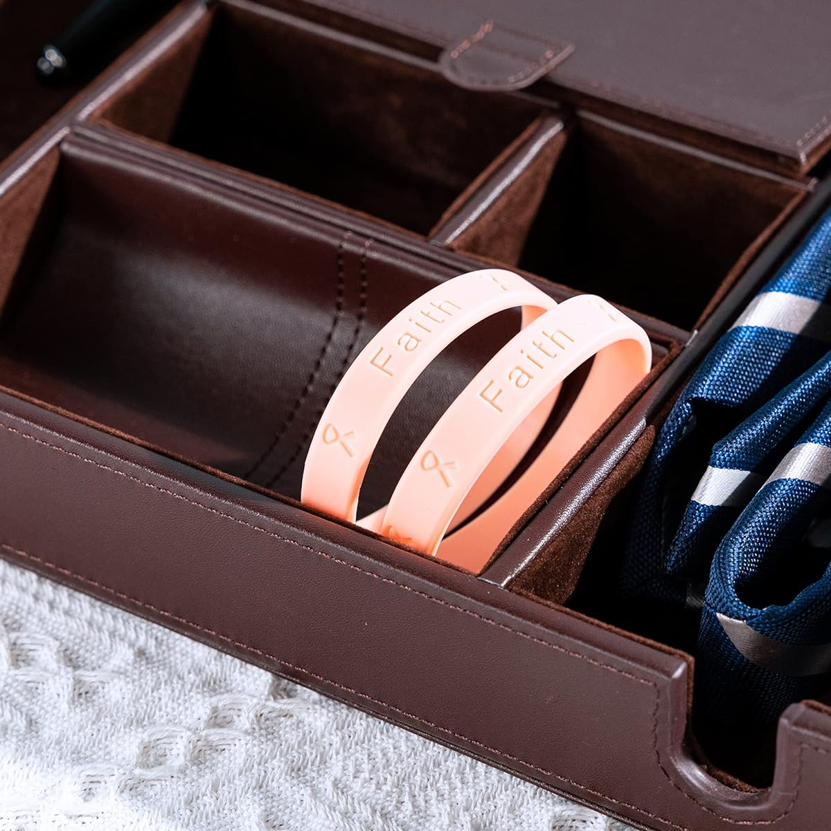 Peach Silicone Bracelets - Adult Size (50 Bracelets)