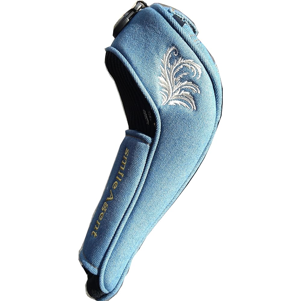 Denim golf head cover for fairway wood blue