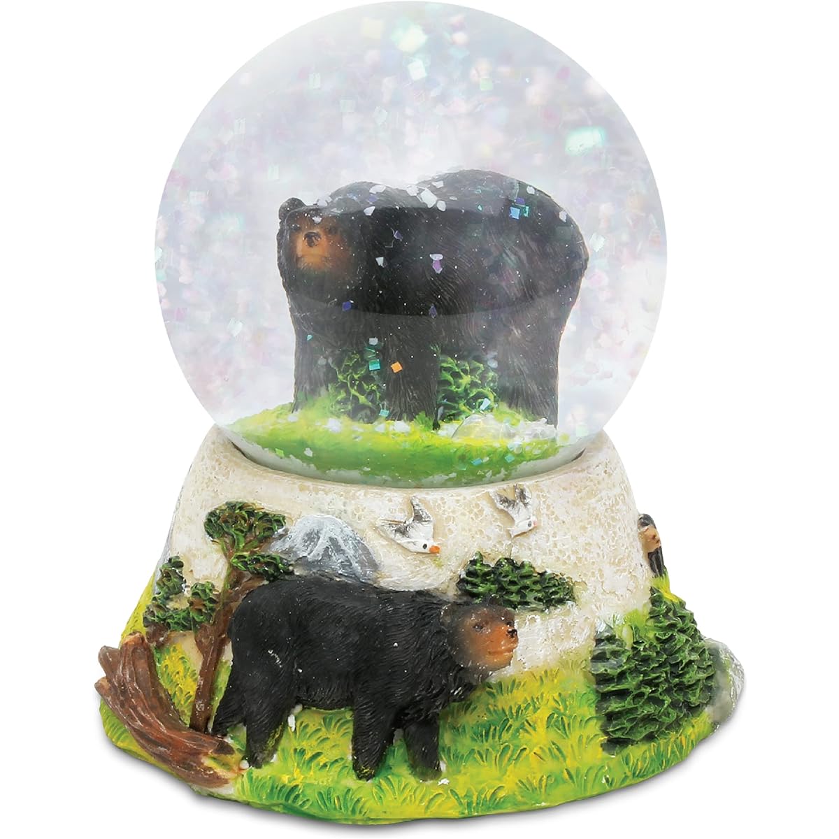 Stone Snow Globe - Black Bear
