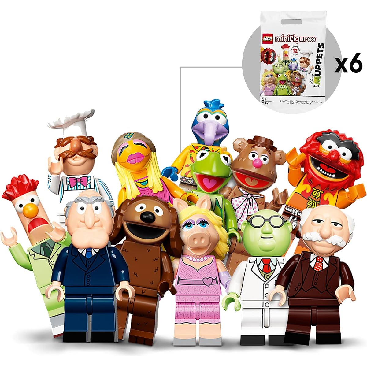 LEGO Minifigures LEGO(R) Minifigures The Muppets Series 6 Pack Set 71035 Toys Blocks Boys Girls Ages 5 and Up