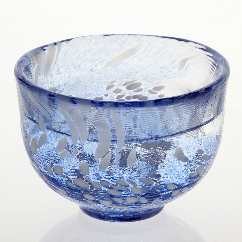 Toyo Sasaki Glass Cold Sake Glass Sake Cup/Sake Kuri Cup Made in Japan (Sold in Case) Blue Approx. 60ml 72 pieces WA512