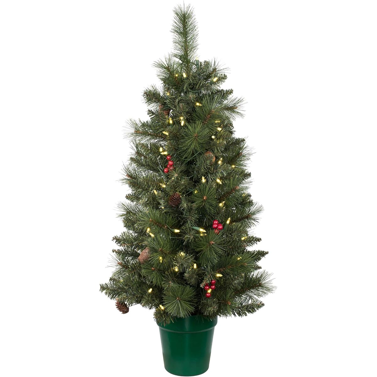 Vickerman 5 Piece Entryway Artificial Christmas Set, Warm White LED Lights, Set of 5