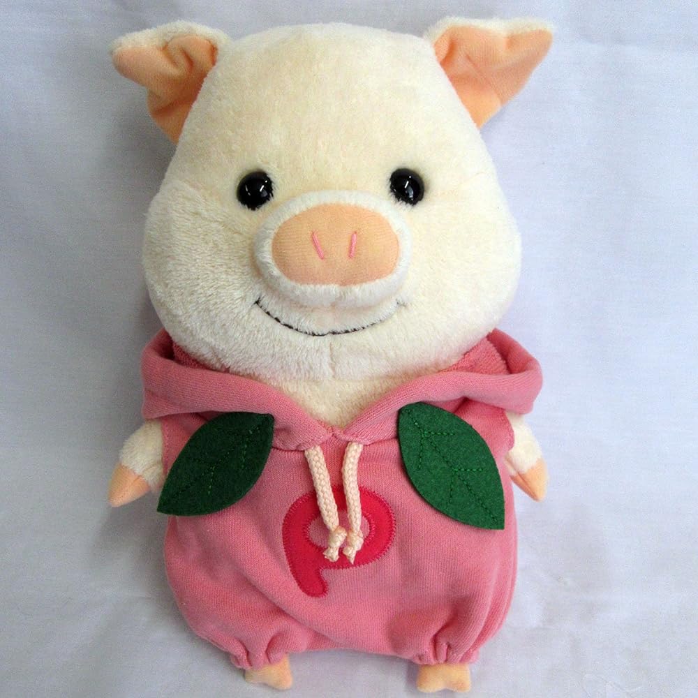 Naito Design Institute Puton Plush Toy M Peach Parka