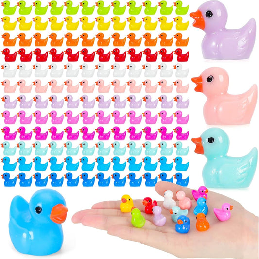 240 Pieces Small Ducks Mini Resin Duck Slime Charm Beads Miniature Duck Figurines Ornaments Potted Plant Decoration