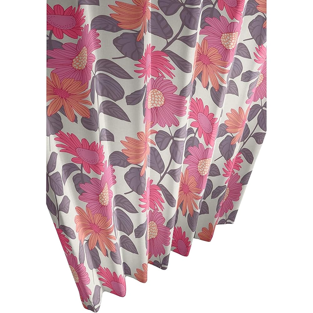 Set of 2 blackout drape curtains (with 2 tassels) Knit Brown 100x178cm Washable Shape-stable processing J-19037