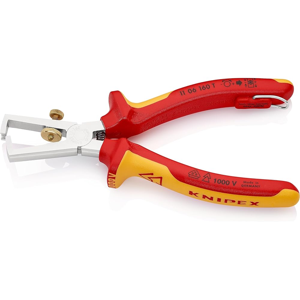 KNIPEX Wire Stripper KNIPEX 1106-160TBK Insulated End Wire Stripper Fall Proof (BK) 1106-160TBK