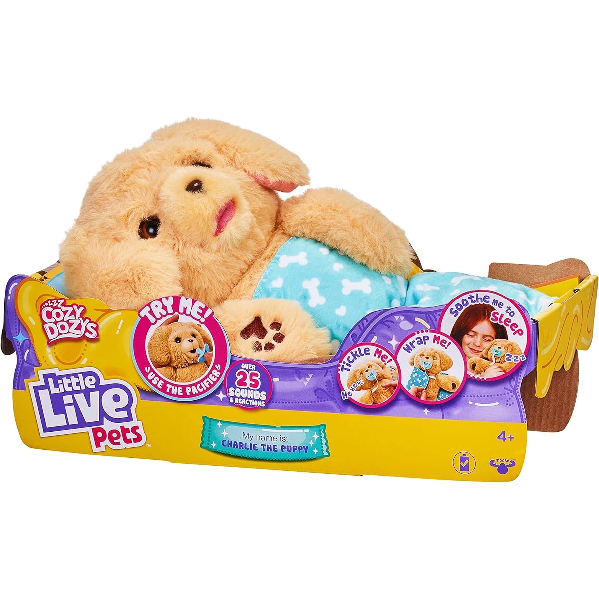 Little Live - Cozy Dozys - Charlie - Interactive puppy is the perfect pet! Over 25 sounds and reactions.