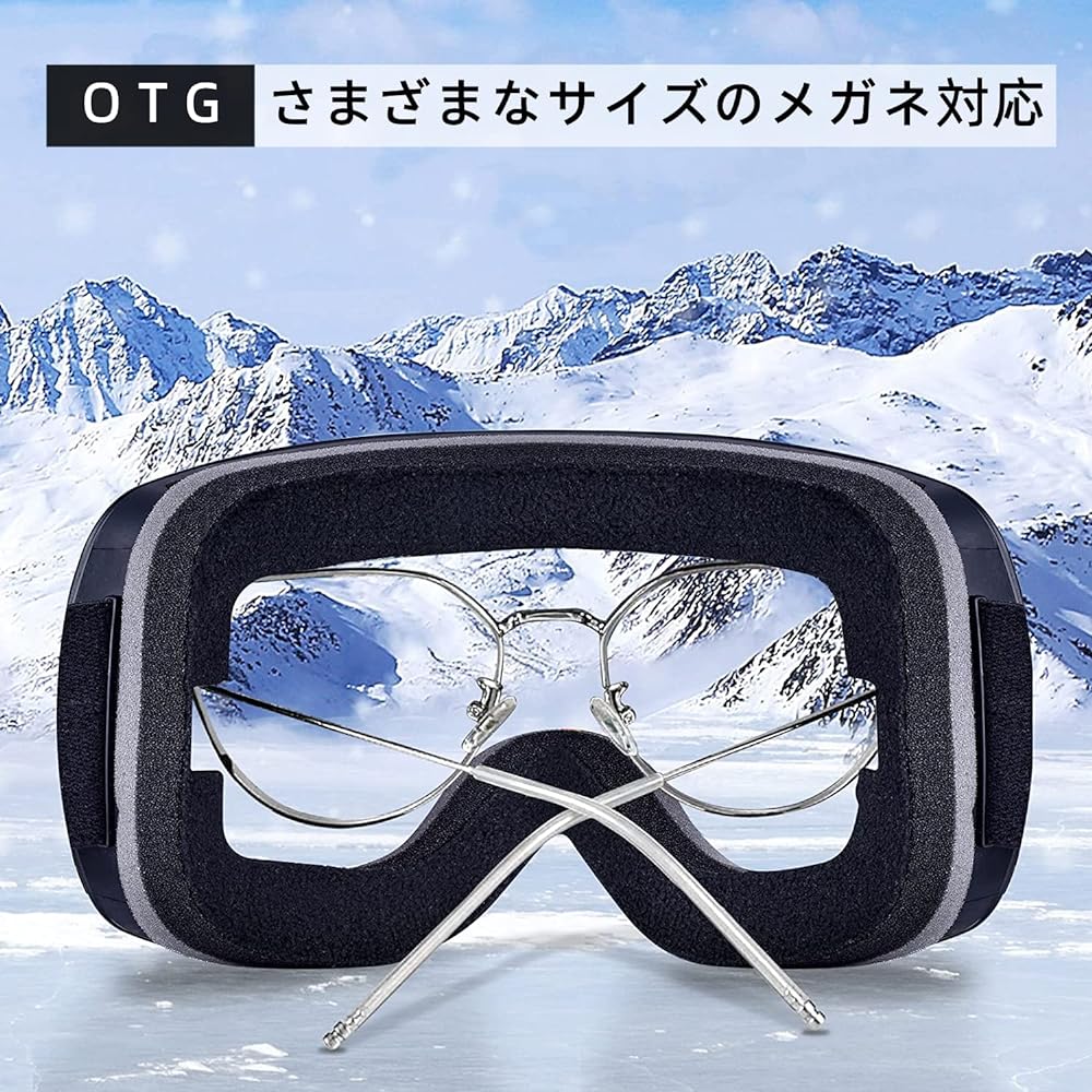 [BOFAC] Ski Goggles, Snow Goggles, Spherical Goggles, 180 Degree Large Field of View, 99% UV Protection, Snowboard Goggles, Anti-Fog, Compatible with Glasses, Adults, Unisex, Storage Case Included