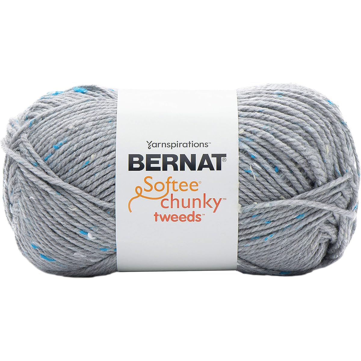 Bernat Softee Chunky Tweed BB Yarn Soft Grey