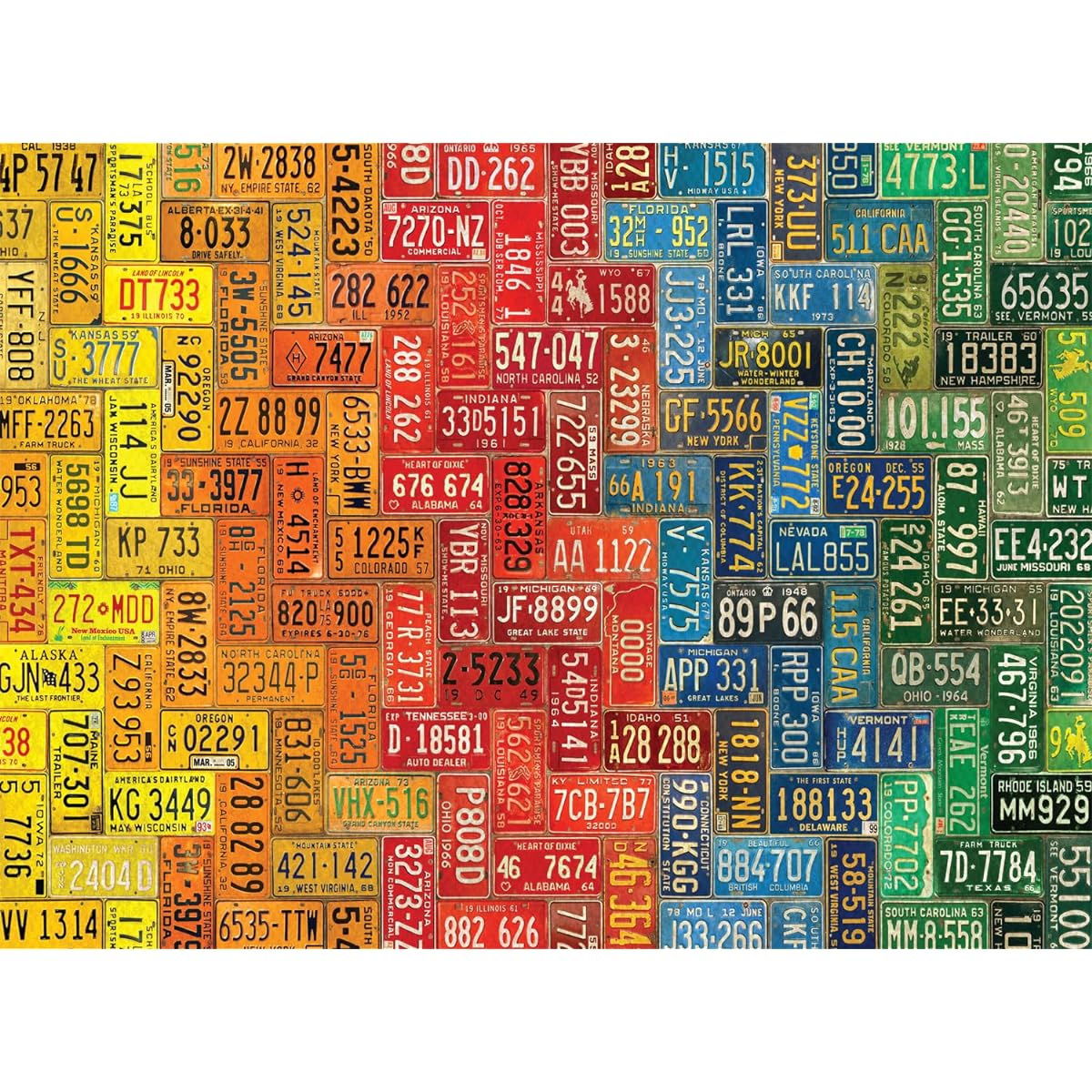 Buffalo Games - American License Plate - 1000 Piece Jigsaw Puzzle for Adults - Challenging Puzzle Perfect for Game Night - Finished Size 26.75 x 19.75