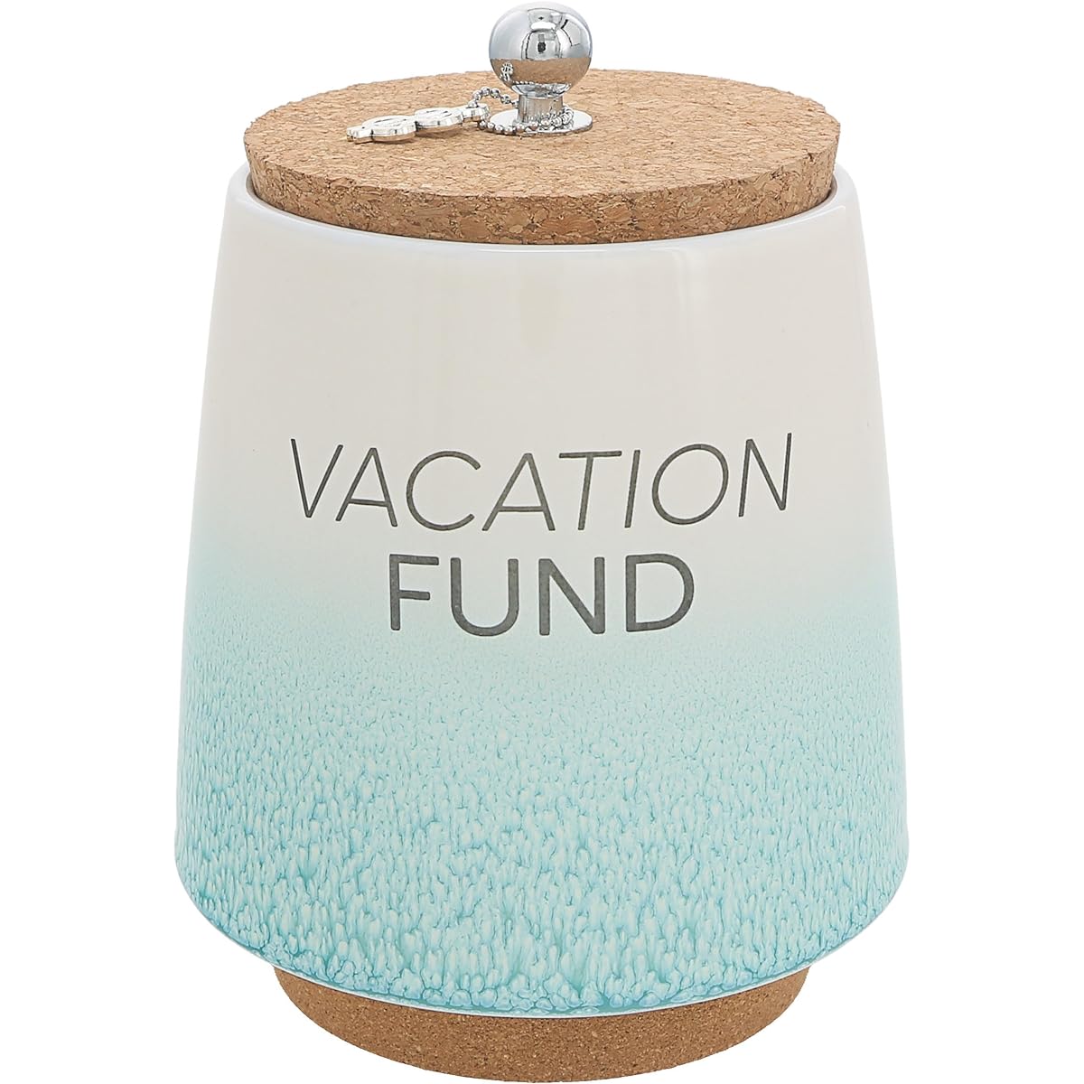 Pavilion Gift Company Vacation-6.5" Ceramic Piggy Bank, Green, Beige, Brown