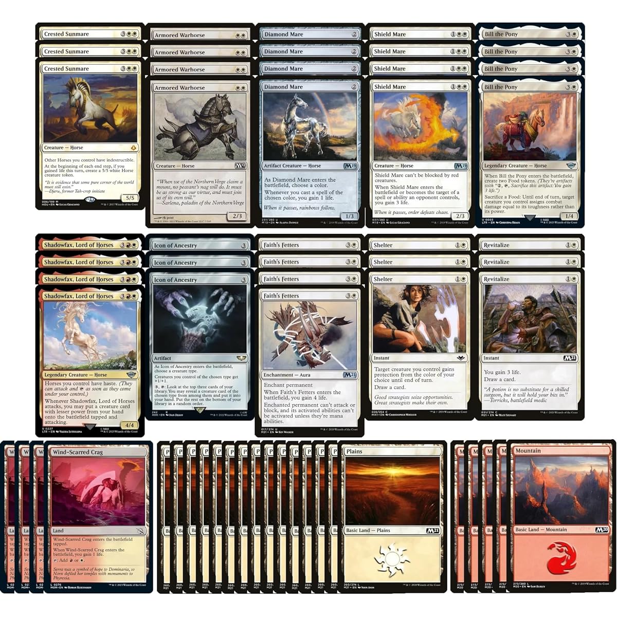 LOTR Lord of the Rings Elite Horse Lifegain Deck Red White Boros Modern Legal Custom Built Magic the Gathering MTG 60 Cards