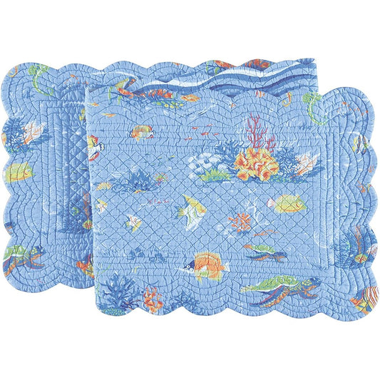 14 x 51 inch Quilt Runner, Reef Paradise