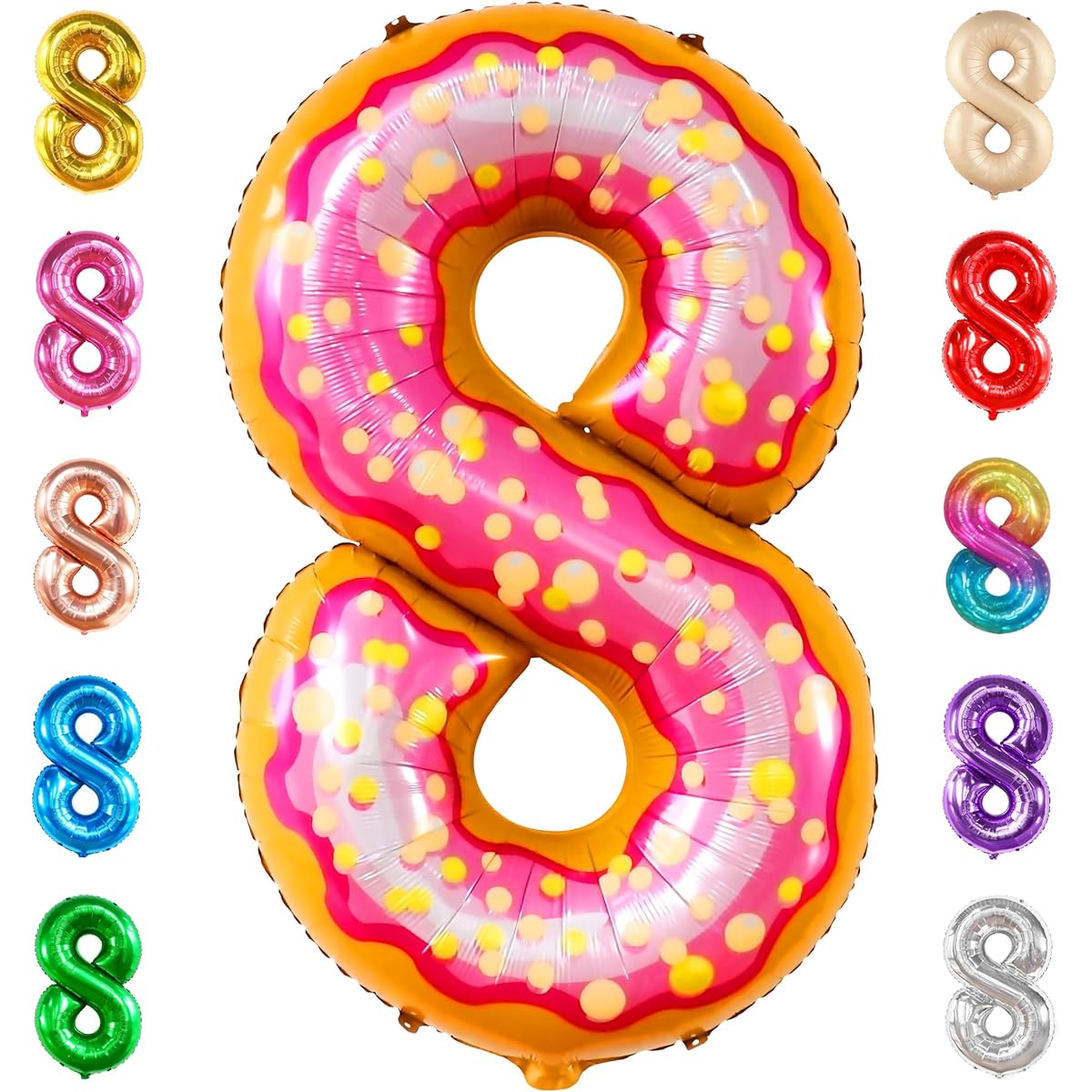Candy Number 8 Foil Balloon