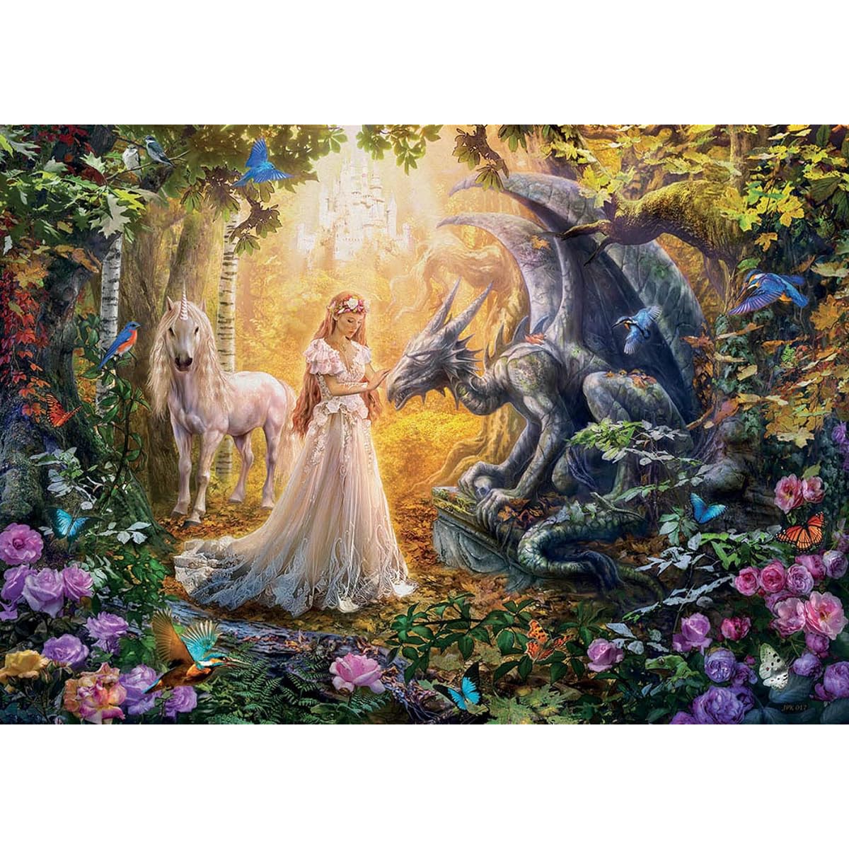Educa Puzzle. Dragon, Princess and Unicorn 1500 Teile