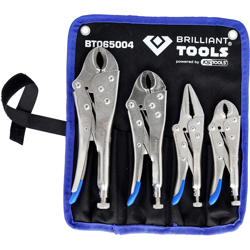 KS Tools Locking Pliers/Grip Pliers Set 4 Pieces BT065004