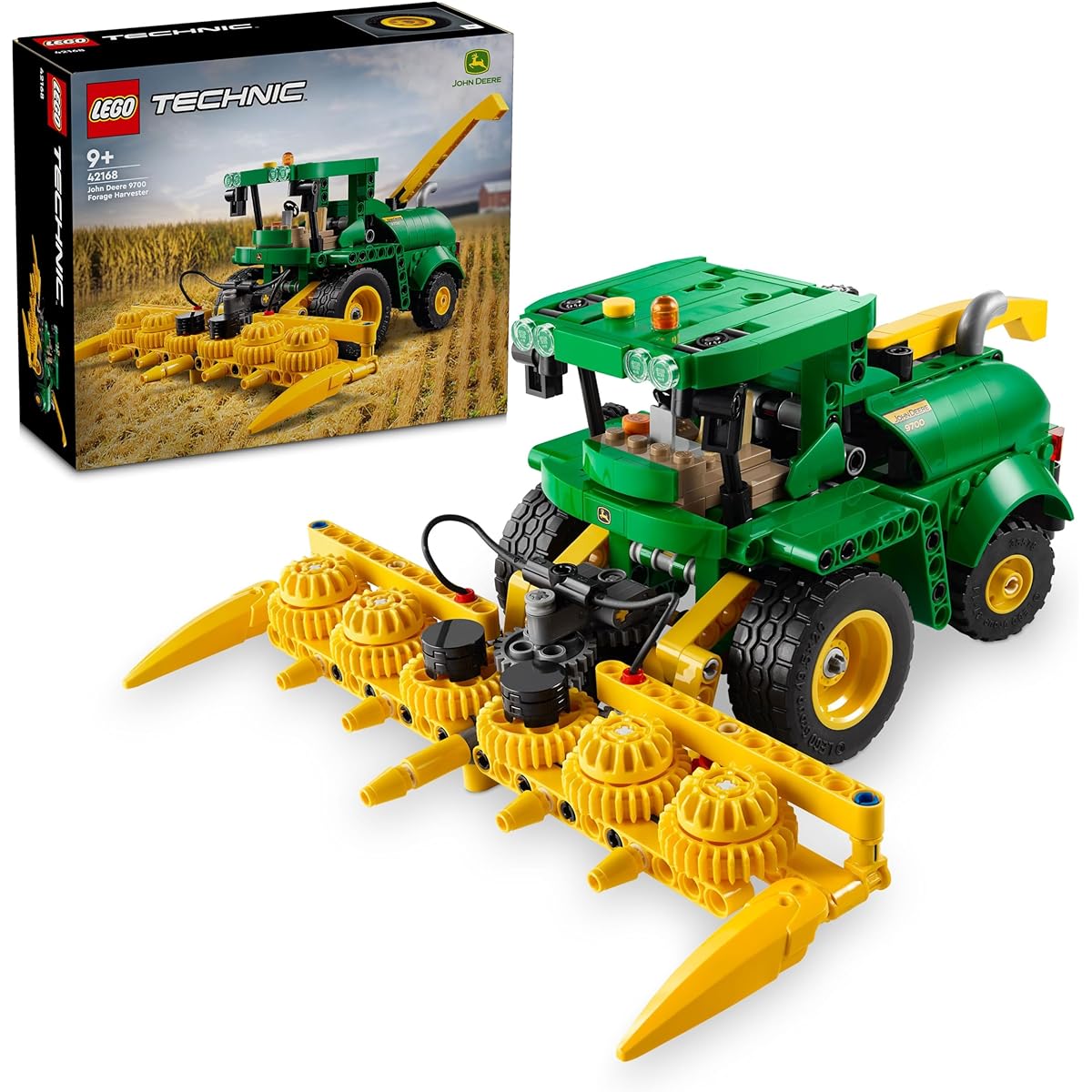 LEGO Technic John Deere 9700 Forage Harvester Toys, Presents, Blocks, Boys, Girls, Children, Ages 8, 9, 10, 11, Elementary School Students, Working Cars, Cars, Plastic Models, 42168