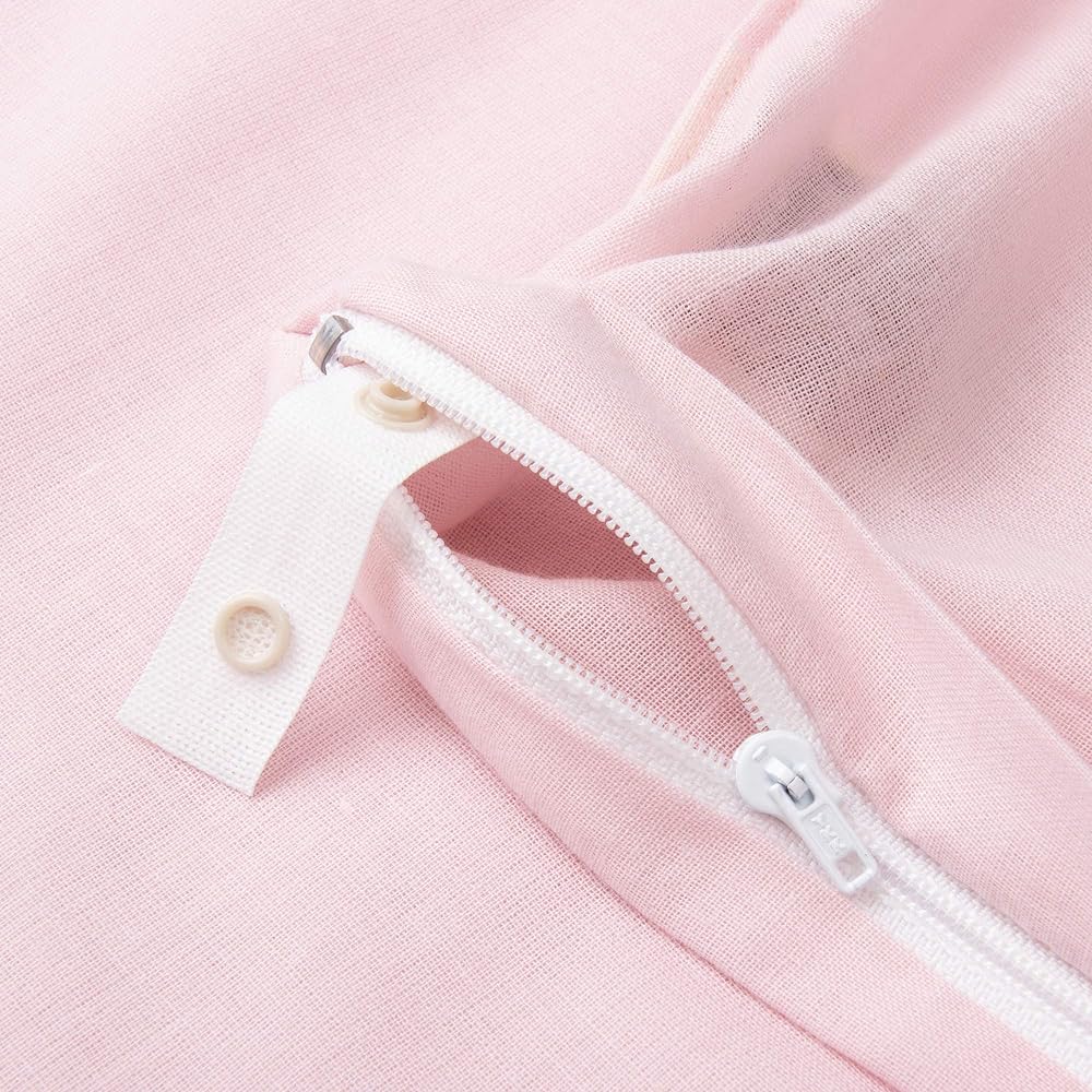nishikawa [Nishikawa] Duvet Cover, Natural Pink, Single (Japanese Size), Beaute, Plain, Soft and Twisted, Japanese Type, Made in Japan, Easy to Put On and Take Off PI09632029NP
