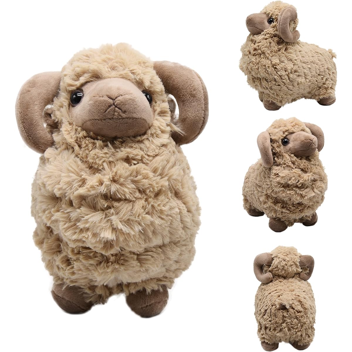 Huggable Plush Sheep Stuffed Animal, Adorable Fluffy Sheep Toy, Super Soft Cute Lamb Doll, Cute Kawaii Gift for Kids Boys Girls Birthday and Party Present, 10 Inch