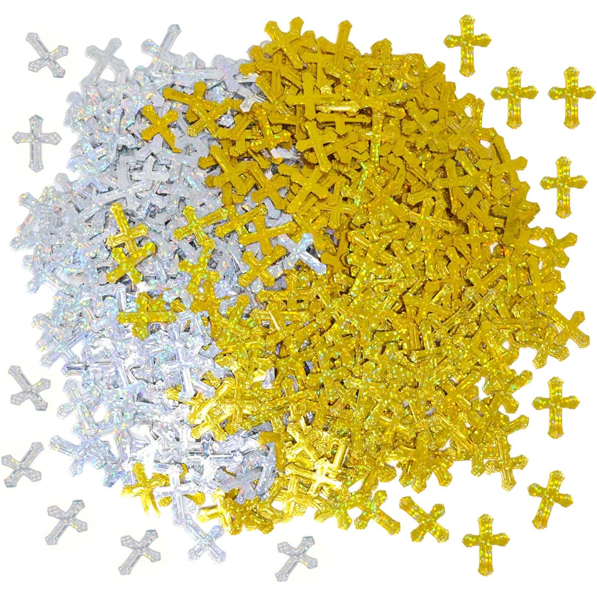 Honbay 2.1oz Glitter Cloth Table Confetti Sequins Religious Party Confetti for Baptism Table Scatter Baby Shower Wedding Birthday Christmas Party (2 Colors)