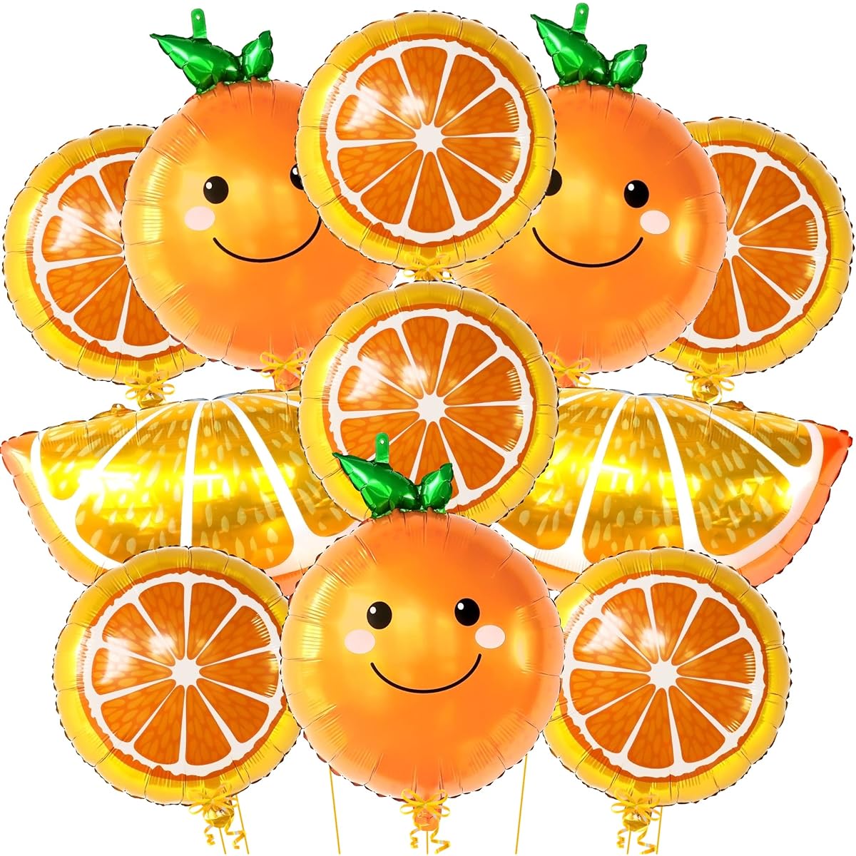 Orange Mix Foil Balloon Set