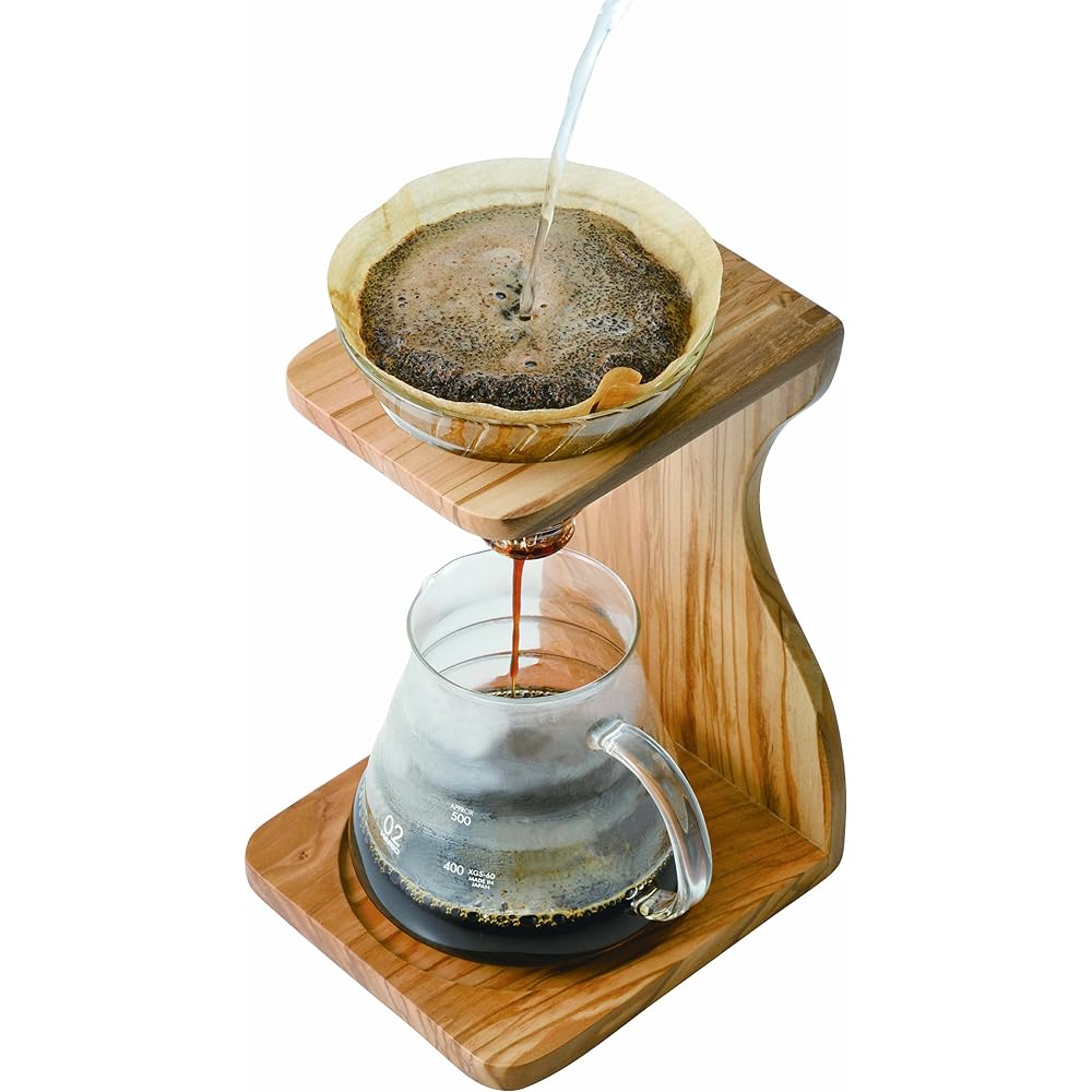 HARIO V60 Olive Wood Stand Set for 1-4 Cups Coffee Dripper Present Gift VSS-1206-OV