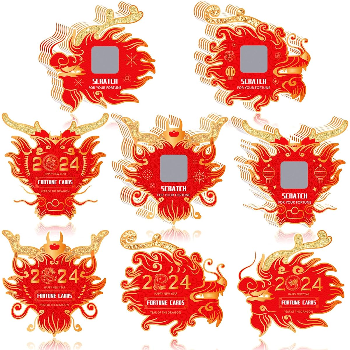 Geyee 64pcs Chinese New Year Scratch Off Cards 2023 Rabbit Party Scratch Off Cards Scratch Off Cards 2023 Chinese Party Decorations Lunar New Year Party Favors Supplies