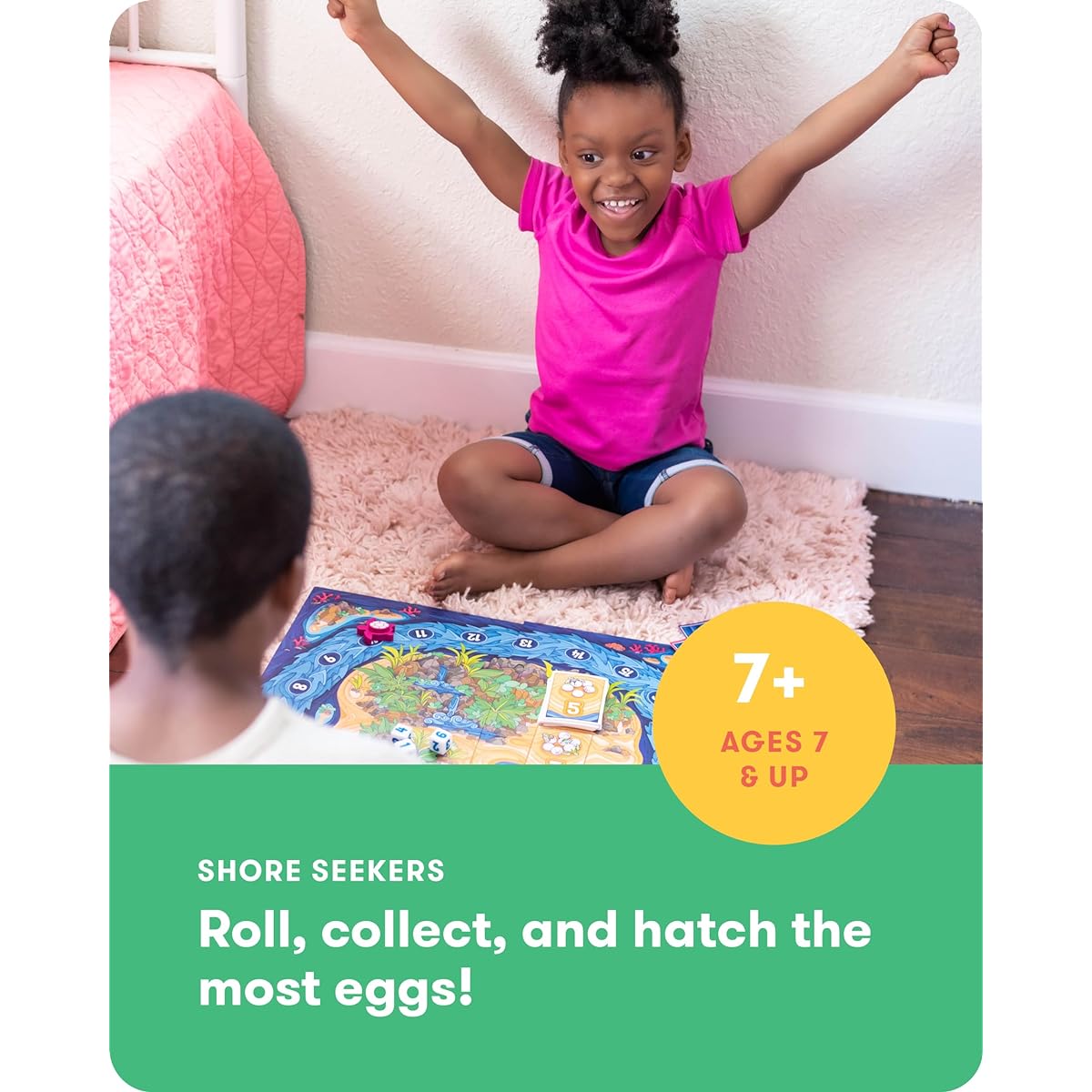 SimplyFun Shore Seekers - Fun and Interactive Math Board Game - Practice Addition and Multiplication Skills - Math Game for Kids 2-7 Players Ages 7+