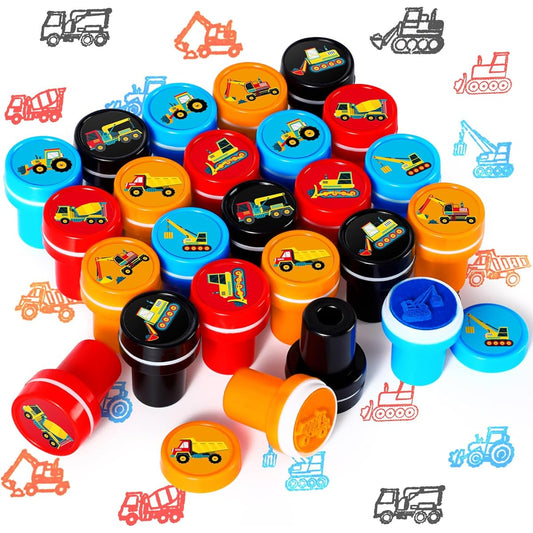Aoriher Construction Truck Stampers, Construction Party Favors, Truck Party Favors, Self Inking Stamps, Classroom Rewards, Party Treats, Kids Birthday Party Supplies