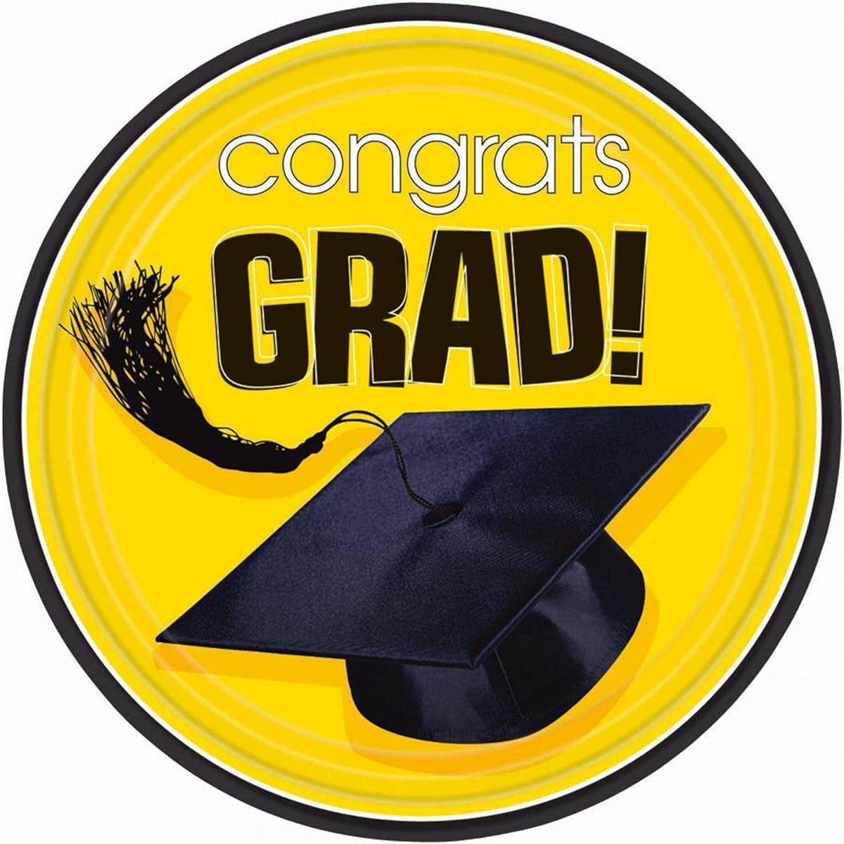 Congrats Grad Yellow Graduation Dinner Plates Congratulations Grad Yellow Graduation Dinner Plates♪Halloween♪Christmas♪