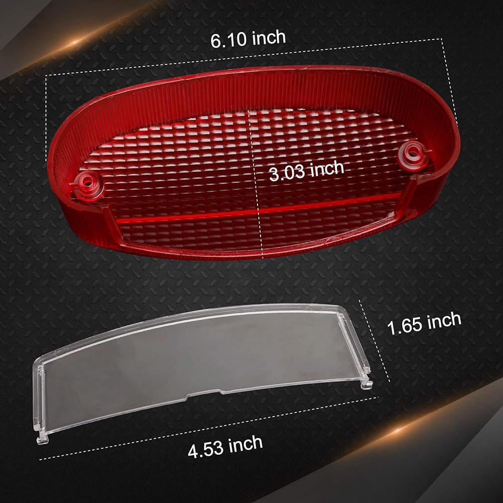 NTHREEAUTO Motorcycle Tail Light Lens Red Rear Tail Light Cover Compatible with Kawasaki 2006-2009 & 2011-2013 Brute Force 650 2005-2011 Brute Force 750