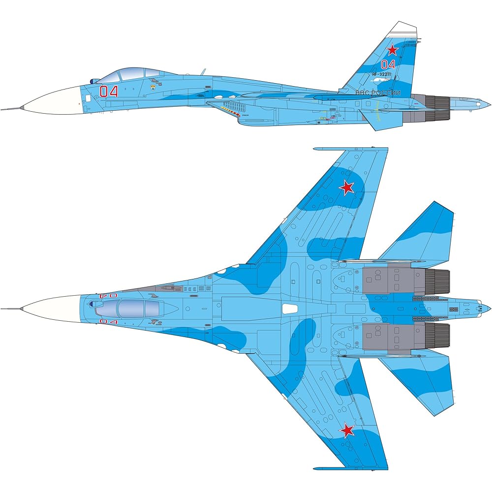 Platz 1/72 Aviation Model Special Selection Series Su-27SM2/3 Flanker B Update Plastic Model AE-5